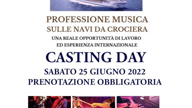 Casting MSC Cruise – cantanti e musicisti – 25 giugno 2022
